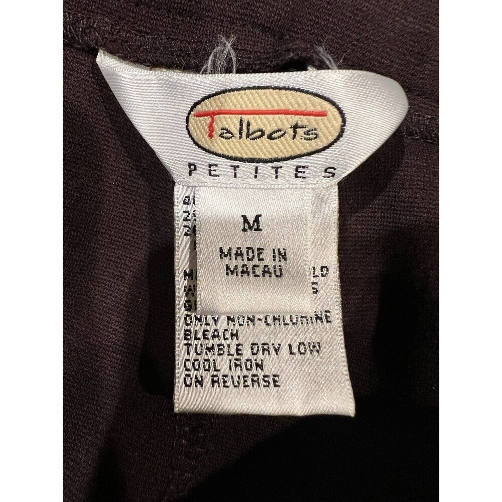 Talbots Pant Suit Brown Button Front Long Sleeve Jacket And Pants Size Medium - Picture 7 of 10